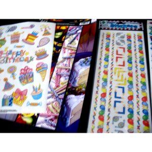 Creative Memories and more CELEBRATE Stickers (Party, Birthday,)  Gr Lengths